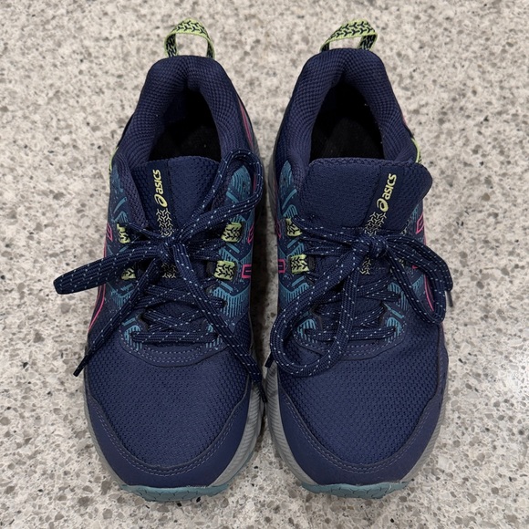 ASICS Gel-Venture 9 Deep Ocean (Blue) and Hot Pink Women’s Running Shoes Sz 5.5 - Picture 2 of 8